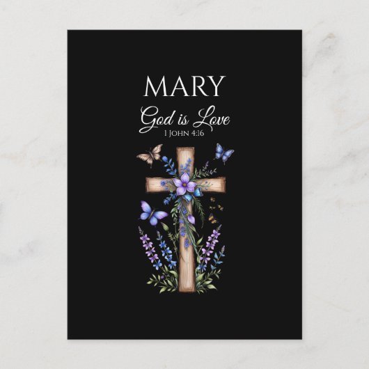 1 John 4:16 God Is Love – Personalized Christian Briefkaart (Voorkant)