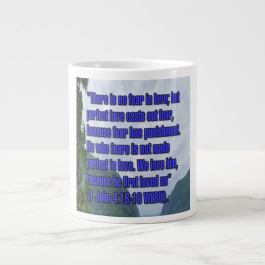 1 John 4:18-19 WEBU Mug (Devant)