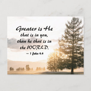 1 John 4:4 Greater is hij die in jou zit Briefkaart