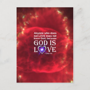 1 John 4:8 Briefkaart