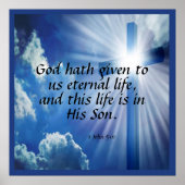 1 John 5:11 Poster (Voorkant)