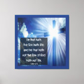1 John 5:12 Canvas Afdruk (Voorkant)