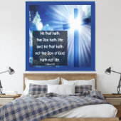 1 John 5:12 Canvas Afdruk (Insitu (Slaapkamer))