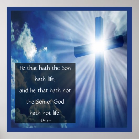 1 John 5:12 Poster (Voorkant)