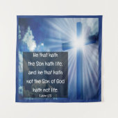 1 John 5:12 Wandkleed (Voorkant)