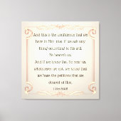 1 John 5:14-15 Canvas Afdruk (Voorkant)