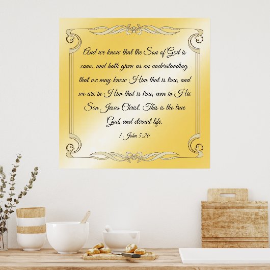 1 John 5:20 Poster (Keuken)