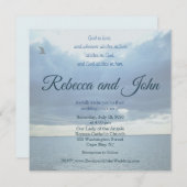 1 John Vintage Ocean Photo Wedding Invitation (Devant / Derrière)