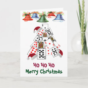 1 joueur de poker à une autre carte de Noël Las Ve
