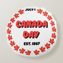 1 juli Dag van Canada Est. 1867 Rond Kussen