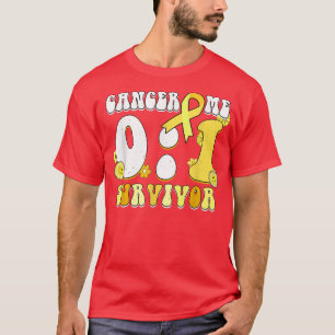 1 Kanker 0 Retro Childhood Cancer Survivor T-shirt