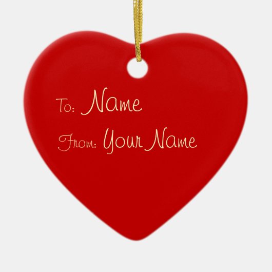 1 KANT / DIY ~ Gift Label Ornament Hart / 3x2.8 (Voorkant)