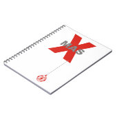 1 Kerstmis met Ornament met kerstbomen Notitieboek (Linkerzijde)