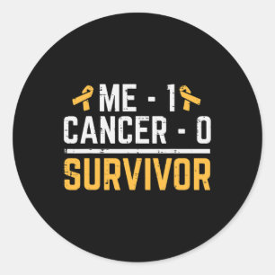 1 Kinderkanker 0 Survivor Awareness Boys Gi Ronde Sticker