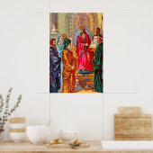 1 Kings 5 Solomon plant het Huis van God Poster (Keuken)