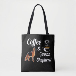 1 koffie en Duitse herder Draagtas