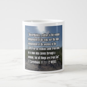 1 Korintiërs 11:11-12 WEBU Mug Extra Grote Beker