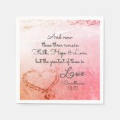 1 Korintiërs 13:13 Geloof, hoop en liefde, Servet (Voorkant)