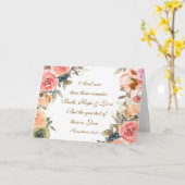 1 Korintiërs 13:13 Geloof Hoop Liefde Bijbelvers Kaart (Gele Bloem)