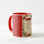 1 Korintiërs 13:4-5 Christelijke Bijbelverzen Art Mok (Voorkant links)