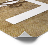 1 Korintiërs 13:4-8 Bijbelvers,  Beige Poster (Hoek)