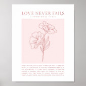 1 Korintiërs 13:4-8 Liefde faalt nooit Poster (Voorkant)