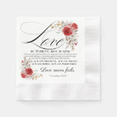 1 Korintiërs 13:4-8 Liefde is geduldige Bijbelse B Servet (Voorkant)