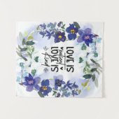 1 Korintiërs 13:4 Liefde is Geduldig Bijbelvers Wandkleed (Voorkant (horizontaal))