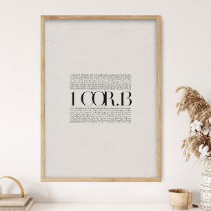 1 Korintiërs 13, Hoofdstuk van Liefde, Bijbelvers, Poster