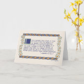 1 Korintiërs 13 Kalligrafie, wijnstokken en Keltis Kaart (Gele Bloem)