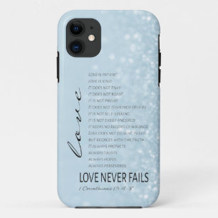 1 Korintiërs 13 Liefde is Bijbelvers iPhone 11 Hoesje