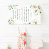 1 Korintiërs 13 Liefde is Patiënt Daisies Bruiloft Spandoek (Insitu)