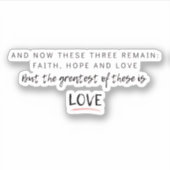 1 Korintiërs 13 Sticker (Voorkant)
