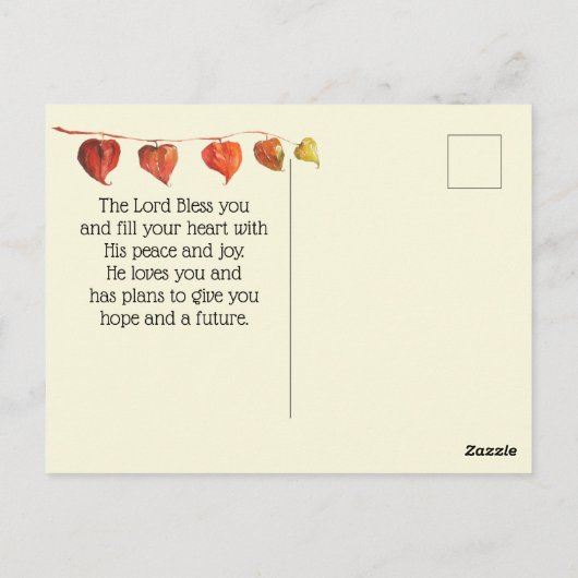 1 Korintiërs 15:57 Dank zij God!, Herfst Briefkaart (Achterkant)