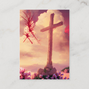 1 Korintiërs 1:18-19 KJV Kaarten - Bloody Cross Visitekaartje