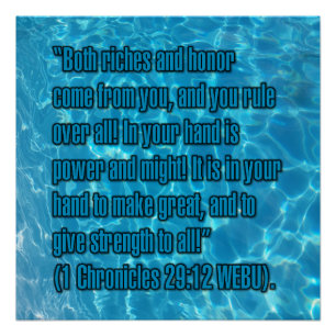 1 Kronieken 29:12 WEBU Perfect Poster