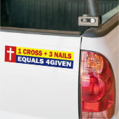 1 KROSS PLUS 3 NAILS EQUALS 4GEGEVEN BUMPERSTICKER (Op Truck)