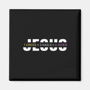 1 kruis 3 nagels 4 Gegeven Paasdag Jezus Christeli Magneet