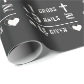 1 kruis 3 spijkers 4gegeven Christelijk paasgeloof Cadeaupapier (Rol Hoek)