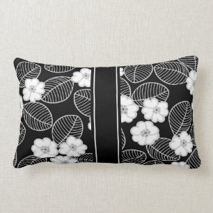1 Kussen Zwart Wit Damast DECOR SETS