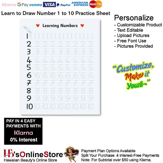 1 Learn To Draw Number 1 to 10 Teacher Home School