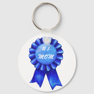 #1 Mam Blue Ribbon Sleutelhanger