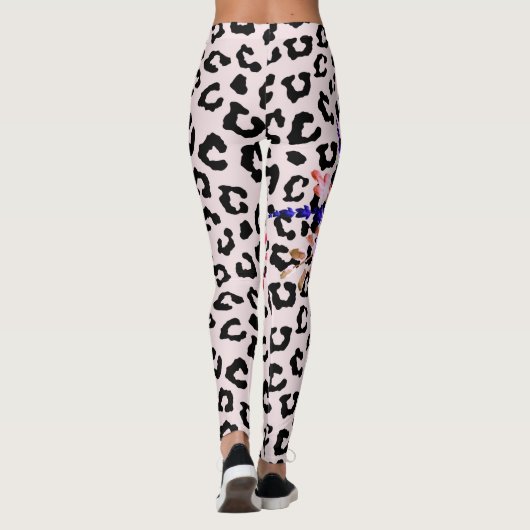 #1 Mam, Moederdag Floral Animal Print Leggins L Leggings (Achterkant)