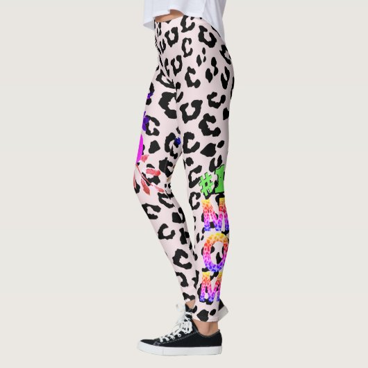 #1 Mam, Moederdag Floral Animal Print Leggins L Leggings (Links)