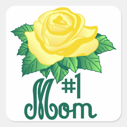 #1 Mam Vierkante Sticker (Voorkant)