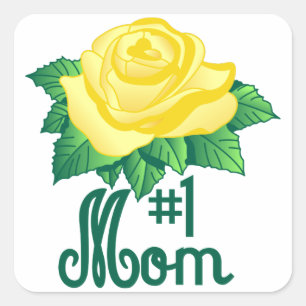 #1 Mam Vierkante Sticker