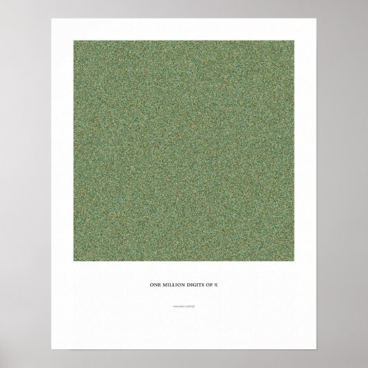 1 miljoen decimalen π poster (Voorkant)