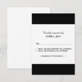 1 Modèle de carte RSVP (Devant / Derrière)