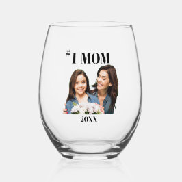 #1 Moeder/Foto Stemless wijnglas Wijnglas Zonder Voet