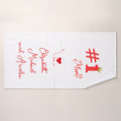 #1 Mom Love Personalized Bath Towel (Serviette de bain)